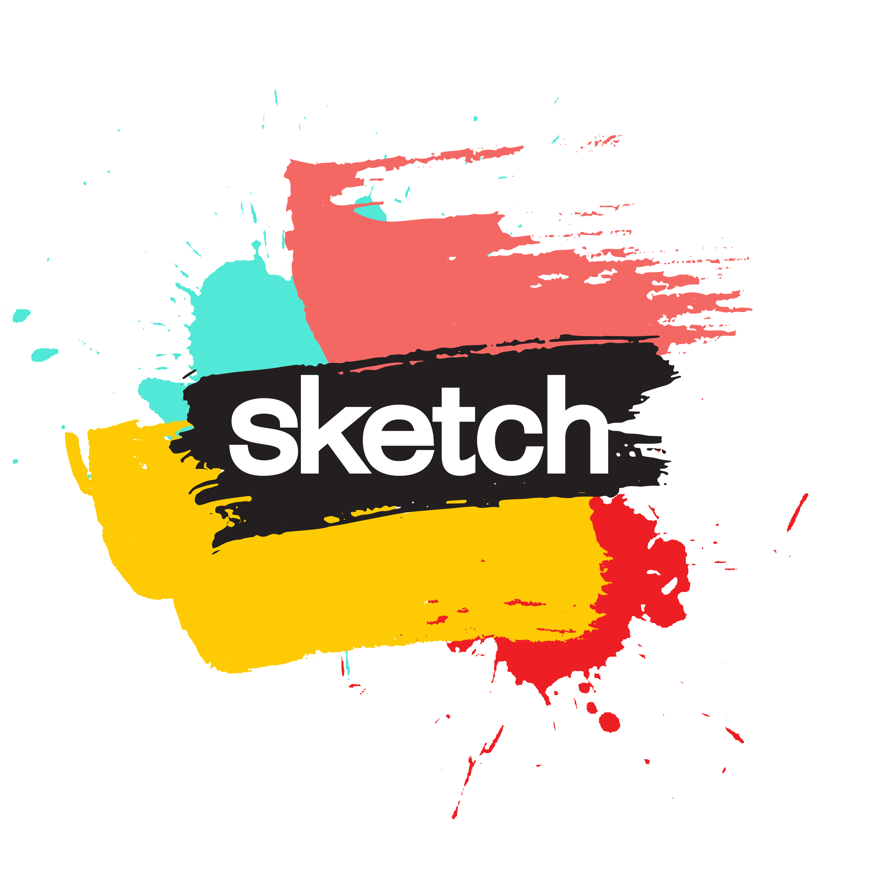 New SKETCH colour logo vector